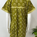 Sage Green Pure Cotton Nightgown Comfortable & Elegant