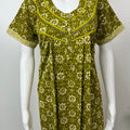 Sage Green Pure Cotton Nightgown Comfortable & Elegant