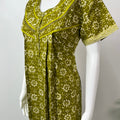 Sage Green Pure Cotton Nightgown Comfortable & Elegant