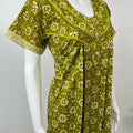 Sage Green Pure Cotton Nightgown Comfortable & Elegant