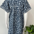 Navy Blue 100% Cotton Nighty Soft & Comfortable