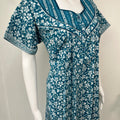 Teal Blue Cotton Nighty Comfortable & Elegant