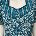 Teal Blue Cotton Nighty Comfortable & Elegant
