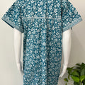 Teal Blue Cotton Nighty Comfortable & Elegant