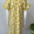 Yellow Printed 100 % Cotton Nighty