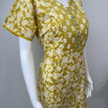 Yellow Printed 100 % Cotton Nighty