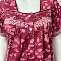 Pink Pure Cotton Nightgown Comfortable & Elegant