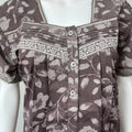 Grey Foliage Pure Cotton Nighty Soft & Elegant