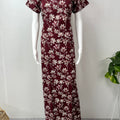 Maroon Pure Cotton Nightgown Comfortable & Elegant