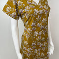 Mustard Pure Cotton Floral Nighty for Women