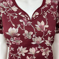 Maroon Pure Cotton Nightgown Comfortable & Elegant