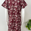 Maroon Pure Cotton Nightgown Comfortable & Elegant