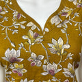 Mustard Pure Cotton Sleeveless Nighty for Women