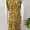 Mustard Pure Cotton Sleeveless Nighty for Women