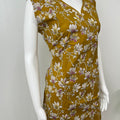 Mustard Pure Cotton Sleeveless Nighty for Women
