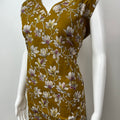 Mustard Pure Cotton Sleeveless Nighty for Women