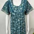Teal Blue 100% Cotton Nightgown Comfortable & Elegant