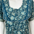Teal Blue 100% Cotton Nightgown Comfortable & Elegant