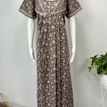 Brown Pure Cotton Women's Nighty Comfortable & Elegant