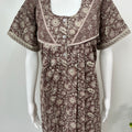 Brown Pure Cotton Women's Nighty Comfortable & Elegant