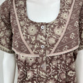 Brown Pure Cotton Women's Nighty Comfortable & Elegant