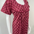 Hot Pink 100% Cotton Nighty Comfortable & Elegant