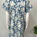 Blue Pure Cotton Nightgown Soft & Breathable
