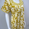 Yellow 100% Cotton Nighty for Women