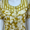 Yellow 100% Cotton Nighty for Women