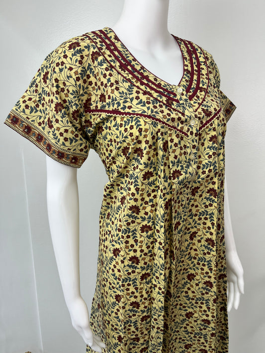 Floral Printed 100% Cotton Women's Nighty