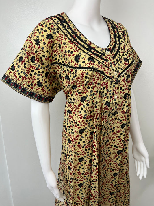 Pleated 100% Cotton Nightgown for Women
