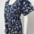 Navy Blue Pure Cotton Nighty Comfortable & Elegant