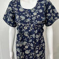 Navy Blue Pure Cotton Nighty Comfortable & Elegant