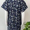 Navy Blue Pure Cotton Nighty Comfortable & Elegant
