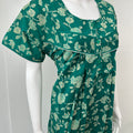 Green Pure Cotton Nightgown for Women