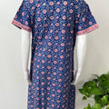 Royal Blue 100% Cotton Nighty Comfortable & Elegant