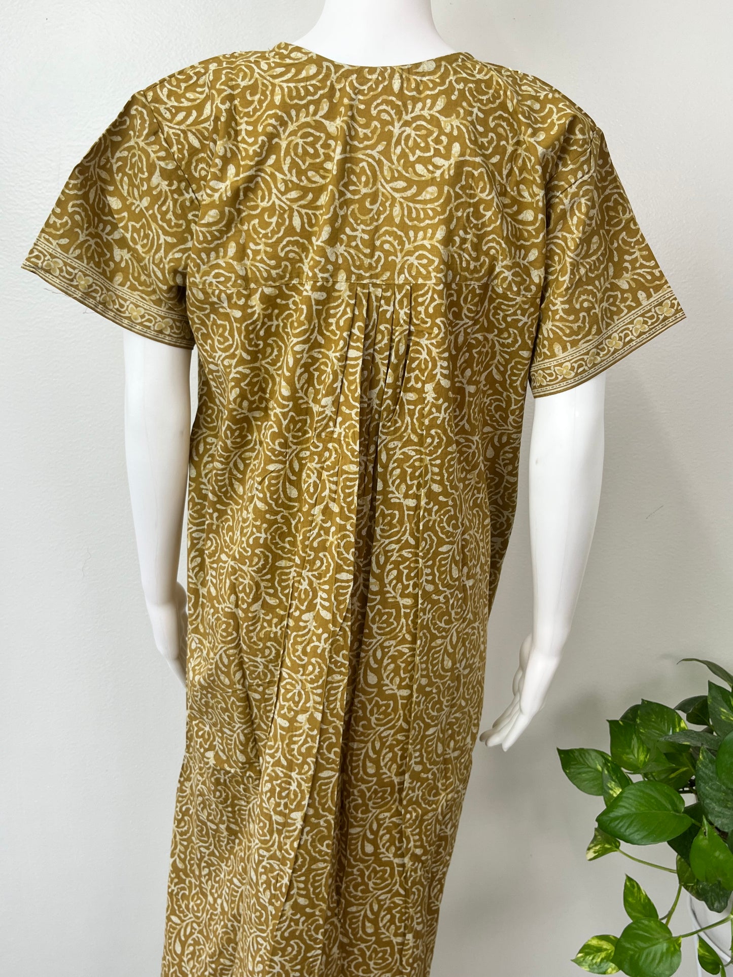 Mustard 100% Cotton Nighty for Women