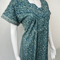 Teal Blue Pure Cotton Nightgown for Women