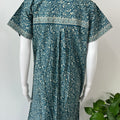 Teal Blue Pure Cotton Nightgown for Women