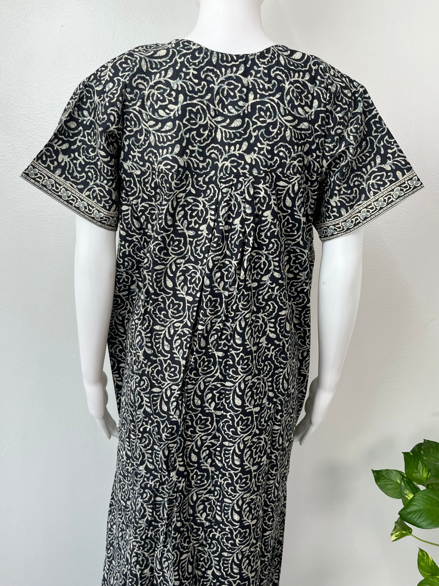 Black 100% Cotton Nighty Comfortable & Breathable