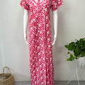 Pink Floral Printed 100% Cotton Nightgown
