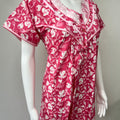 Pink Floral Printed 100% Cotton Nightgown