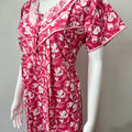 Pink Floral Printed 100% Cotton Nightgown