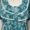 Blue Printed 100% Cotton Nightgown