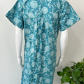 Blue Printed 100% Cotton Nightgown