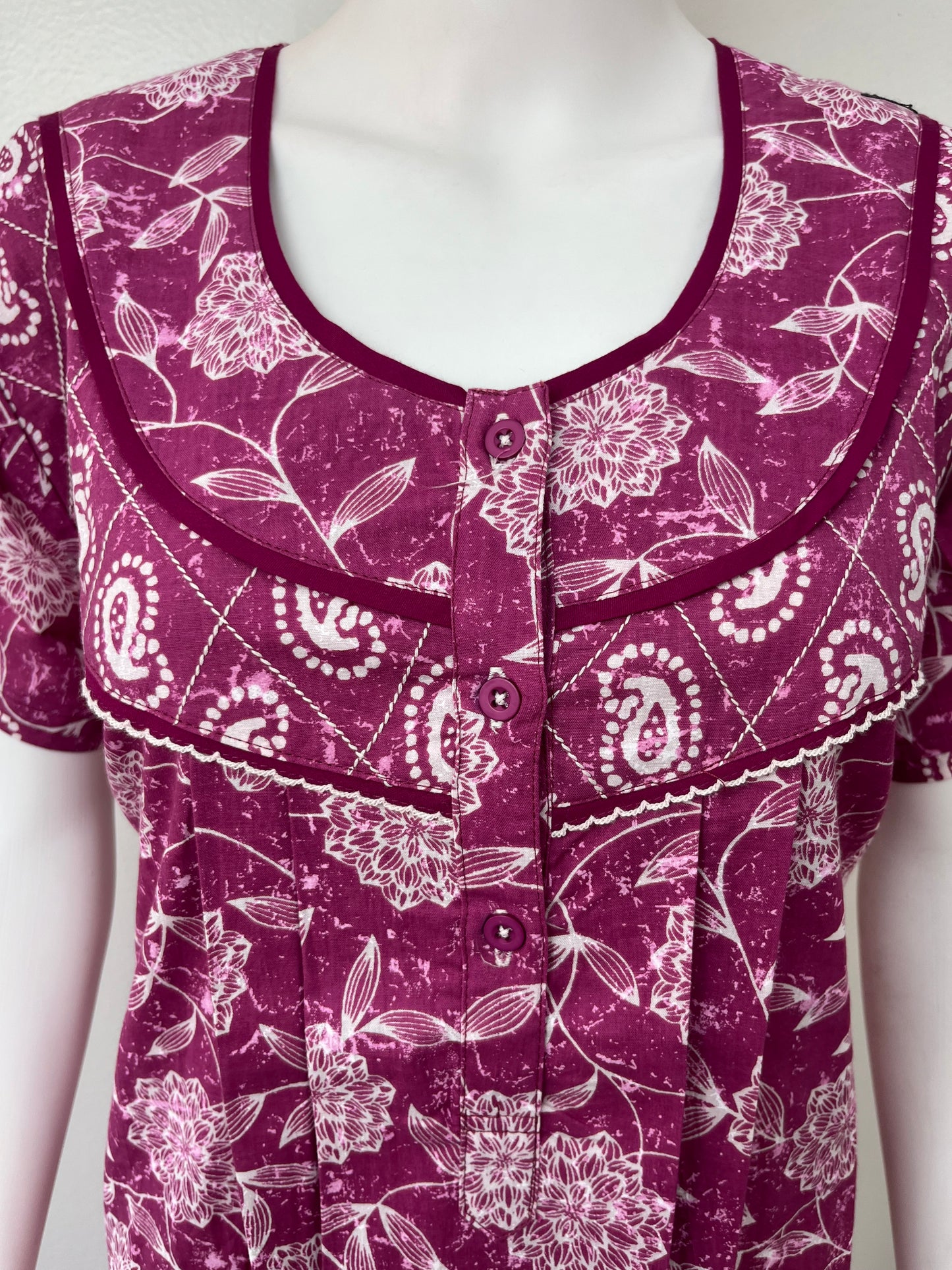 Pink Pure Cotton Women's Nighty