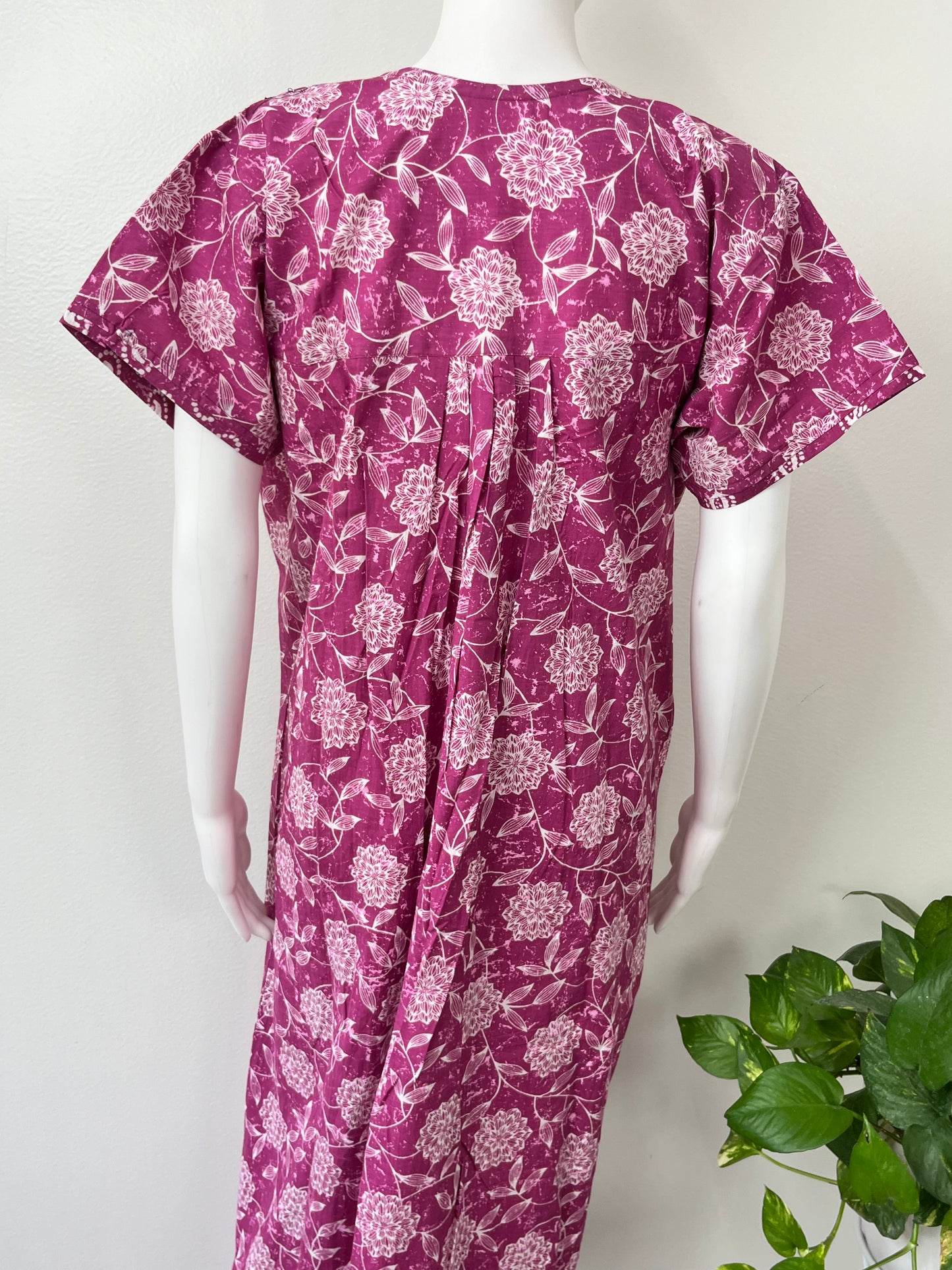 Pink Pure Cotton Women's Nighty