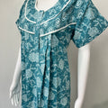 Blue Printed 100% Cotton Nightgown