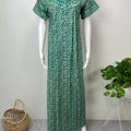 Sea Green Pure Cotton Nighty Elegant & Comfortable
