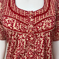 Red Pure Cotton Nightgown Soft & Comfortable